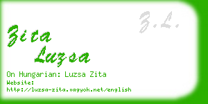 zita luzsa business card